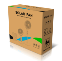 Ventilateur sur pied multifonctionnel de 14 pouces à énergie solaire AC DC Rechargeable 28W Panneau solaire USB Charge de téléphone Lumière LED Télécommande