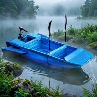 Bateau pliable modulaire en LDPE léger, transportable sur le toit de la voiture, épaissi et renforcé, écologique et recyclable, grand espace de rangement pour équipement de pêche