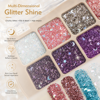 Palette de fards à paupières scintillants étoiles et lune, marque privée, brillance multidimensionnelle, logo sérigraphié