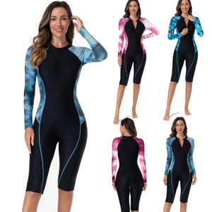 STOCK 3 Couleurs Femmes Boyleg Une Pièce Rashguard Manches Longues Plus La Taille Maillot De Bain Imprimer Surf Maillot De Bain XS-2XL - Product Image 1