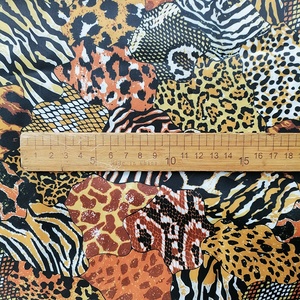 Tissu de doublure en sergé de polyester imprimé patchwork animaux de la <span class=keywords><strong>jungle</strong></span> KUANGHENG pour vestes et costumes, accepte la personnalisation - Product Image 2