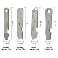 Outil multifonction en alliage de titane, pied-de-biche plat, ouvre-bouteille portable, clé hexagonale, outils de camping en plein air