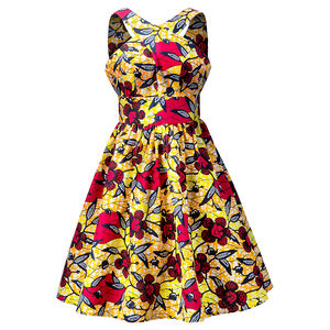 Robes africaines Kitenge DH081, robes pour femmes, grandes tailles, vêtements décontractés d'été <span class=keywords><strong>2021</strong></span>, robes courtes pour femmes, vente en gros de mode - Product Image 4