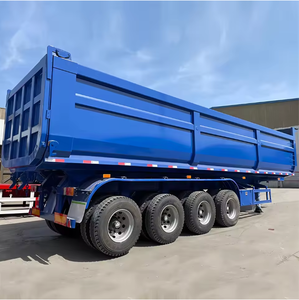 Remorque à benne basculante hydraulique à 3/4 essieux Semi-remorque à <span class=keywords><strong>ventre</strong></span> Camion à benne basculante utilisé pour le transport de sable, de gravier, de sol et de <span class=keywords><strong>charbon</strong></span> - Product Image 2