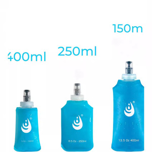 8oz 250ml BPA Free TPU Collapsible <strong>Foldable</strong> Light <strong>Soft</strong> Flask Water <strong>Bottle</strong> for <strong>Running</strong> Race Hiking Climbing Sports - Product Image 6