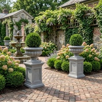 Moules à pots de fleurs en béton avec base en plastique pour décoration de jardin intérieur et extérieur