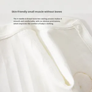 Newborn Baby Unisex Romper Infant Jumpsuit Spring Autumn <strong>Cartoon</strong> Print Combed Cotton Long Climbing Pajamas - Product Image 3