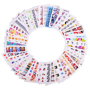 Multi-Design Adhesive Watermark Hot Stamping Water Transfer Magic Metallic Nail Art Stickers
