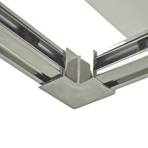 <span class=keywords><strong>Mampara</strong></span> de <span class=keywords><strong>Ducha</strong></span> de Vidrio Templado con Marco de Acero Inoxidable para Baño de Hotel, Puerta de <span class=keywords><strong>Ducha</strong></span> Corredera Doble de Vidrio - Product Image 3