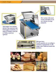 Yüksek hızlı otomatik kek depositor verimli üretim yolu kullanımı kolay