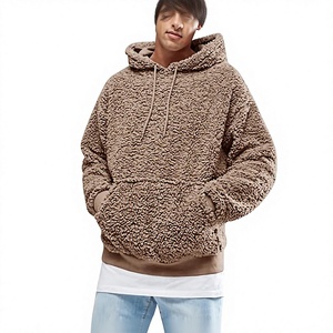 Men's Sherpa Fleece <b>Hoodie</b> Winter Warm <b>Teddy</b> Pullover Sweatshirt Custom Men's <b>Teddy</b> Fleece <b>Hoodie</b> <b>Oversized</b> Sherpa Sweatshirt - Product Image 1