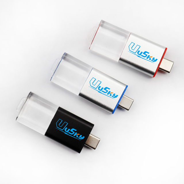 Acrylic Light up logo Usb 8gb16gb 32gb 64gb Pendrive Usb3.0 Memoria Stick Memory Thumb Drive Single Type C Flash Usb Drive