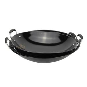 Nouvelle marque à la mode de cuisson émail Chinois grand <span class=keywords><strong>wok</strong></span> avec main - Product Image 4