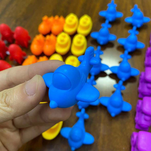 Jouet éducatif en caoutchouc souple pour enfants, dinosaures, apprentissage des <span class=keywords><strong>math</strong></span>ématiques, jouet cognitif Montessori, classification des couleurs, comptage - Product Image 3