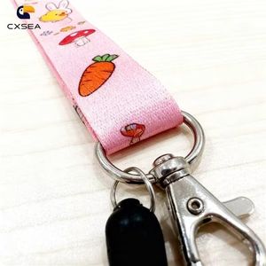 Meine Melodie & Kuromi Katze Schlüssel bund & Telefon Lanyard Strap für Pink KT Anhänger Digitaldruck aus Sanrio Polyester Haken - Product Image 4
