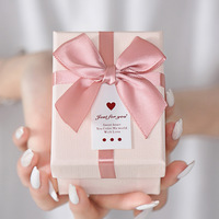 Boîte cadeau rigide de luxe biodégradable avec logo personnalisé pour la Saint-Valentin, rouge à lèvres, blush, finition mate texturée, cosmétiques pour soins de la peau