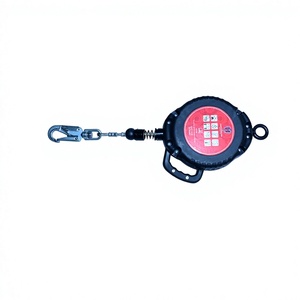 Ligne de vie auto-rétractable en acier avec anneau en D, résistance à la rupture de 500 kg, boucle à connexion rapide, longueur réglable, ancre verticale 140 kg - Product Image 1