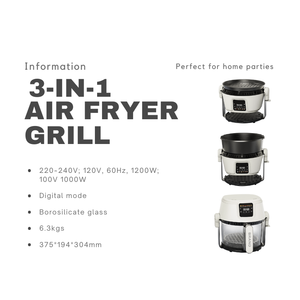 Deweisi หม้อหุงข้าวอเนกประสงค์ควบคุมด้วยระบบดิจิทัล3 in 1, <span class=keywords><strong>3L</strong></span> หม้อทอดไร้น้ำมันอัจฉริยะสามารถเปลี่ยนได้ใช้ในครัวเรือน - Product Image 6