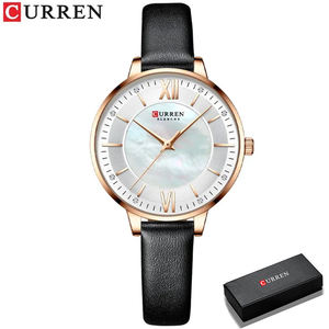 Reloj de Pulsera de Cuarzo CURREN 9080 para Mujer, Diseño Elegante con Correa de Cuero, Reloj de Lujo para Negocios, para Chicas, con Caja + - Product Image 1