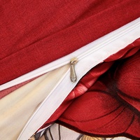 Ensemble de literie certifié 100% polyester, tissu doux imprimé, motifs personnalisés, emballage sur mesure, taille OEM, ensemble de draps en gros