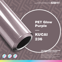 Film Vinyl Bungkus Mobil Warna Ungu Glow PET Super Elastis Anti Air untuk Dekorasi Motor dan Pembungkus Bus (Barang Baru)