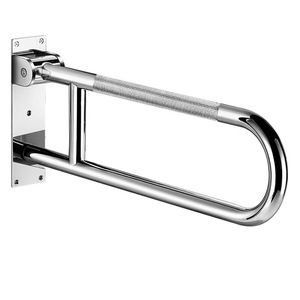 Barres d'appui pour toilettes en acier inoxydable, pliables, montées au mur, pour personnes âgées et handicapées - Product Image 3