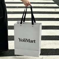 Sac en papier kraft fantaisie écologique avec corde en papier, imprimé sur mesure, compatible micro-ondes, sac de transport artisanal OEM
