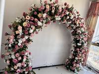 Panneau floral en soie artificielle SPR 3D de qualité supérieure, enroulable, pour arche de mariage, toile de fond décorative, en vente