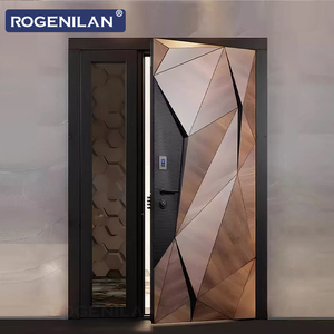Porte d'entrée extérieure en aluminium sur mesure ROGENILAN, moderne, antivol, sécurisée, pour maisons - Product Image 4