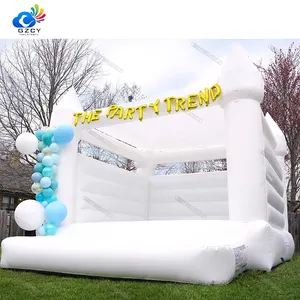 Tốt Nhất 13ft Ngoài Trời Trắng Inflatable Thư Bị Trả Lại Đám Cưới Nhà Bouncers Nhà Sản Xuất Trắng Đám Cưới Inflatable Bouncy
