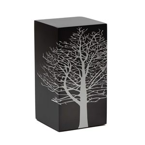 Urne funéraire en acier inoxydable noir de haute qualité, motif arbre de vie, pour accessoires de cercueil et souvenirs funéraires pour adultes - Product Image 1