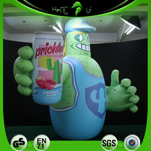 Globo con forma de botella de agarre de Cactus inflable de publicidad gigante modelo de mascota inflable de marca personalizada