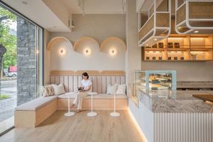 Mobili moderni personalizzati con struttura in metallo dorato alla moda illuminazione a LED <span class=keywords><strong>Cafe</strong></span> Design negozio per la vendita - Product Image 4