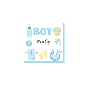 DAMAI - Juego de Vajilla de Tela Azul para Fiesta de Baby Shower, Juego de Platos, Vasos y Servilletas de Papel Azul - Product Image 6