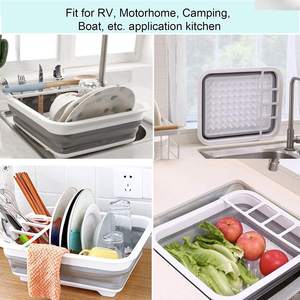 Estante de Almacenamiento Portátil Sunshine para Cocina, Cesta Escurridora Plegable para Secar y Organizar Platos en Autocaravanas y Encimeras - Product Image 6