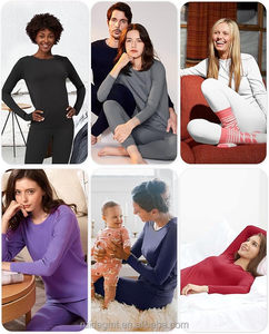 Factory Custom <strong>Women's</strong> Eco-Friendly Thick <strong>Thermal</strong> Underwear Set Winter Warm Luxury Long Sleeve Vest and Pants Base Layer <strong>Clothes</strong> - Product Image 4