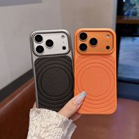 Coque de téléphone magnétique à texture ondulée pour iPhone 18 17 Pro 16 Pro Max 15 14 13, antichoc et anti-traces de doigts