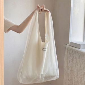 NOUVEAU Sac à main élégant personnalisé en organza, couleur blanche, pour sacs fourre-tout en organza, sacs en organza avec logo personnalisé - Product Image 4