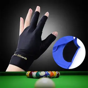 Spandex Snooker Billiard Cue Guantes Piscina Mano izquierda Abrir Tres dedos Accesorio