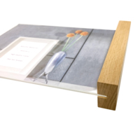 Plaque de table personnalisée en acrylique ou en bois Face book Ins Porte-affiche d'affaires magnétique avec support