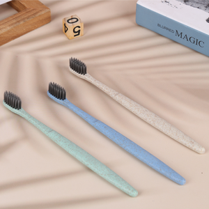 Bàn chải đánh răng bằng sợi mềm thân thiện với môi trường Bàn chải đánh răng bằng tay dành cho người lớn Bàn chải đánh răng bằng rơm lúa mì dành cho gia đình - Product Image 3