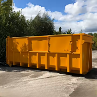 Conteneur à benne basculante pour déchets de béton et ferraille avec porte à charnière, matériau Q235, certifié CE, pour usage domestique