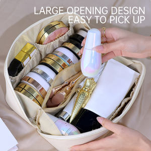 汉非子Pu皮革防水化妆包便携化妆包拉链洗漱包 - Product Image 5