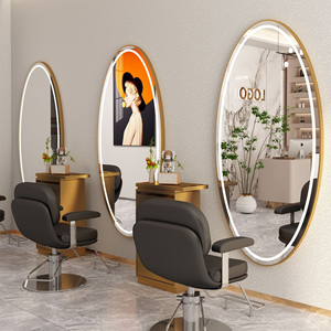 Miroir de coiffure mural tout-en-un en verre de luxe moderne Z pour salon de coiffure, miroir de sol pour hôtel, intérieur et extérieur - Product Image 5