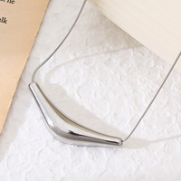 Nuevo Collar de Moda con Cadena de Eslabones de Acero Inoxidable Chapado en Oro de 18K y Colgante Irregular de Gota de Agua para Mujer, Ideal para Aniversario