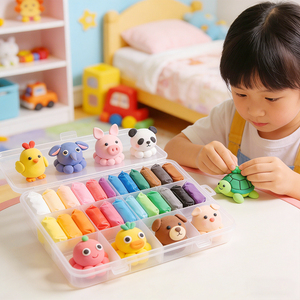 Argile super douce en gros, 36 couleurs, argile légère pour enfants, argile à séchage à l'air pour bricolage manuel avec outils - Product Image 5