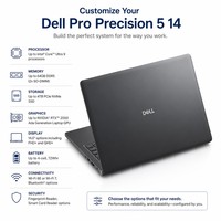 Estación de Trabajo Móvil Dell Pro Precision 5 de 14 Pulgadas, Laptop Empresarial, Computadora Portátil de Alto Rendimiento con Intel Core para Ingeniería