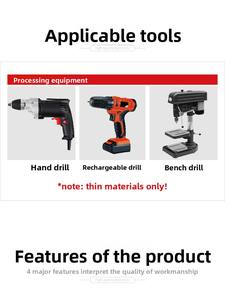 Foret multifonction BEILI M2 HSS avec revêtement en titane, dentelé, 3,0-8,0 mm, pour rainurer et fendre le bois, le plastique et le métal - Product Image 6