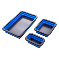 3 plateaux à outils magnétiques pliables en silicone avec maintien magnétique puissant pour pièces, vis, écrous, boulons, boîte à outils de garage, réparation automobile