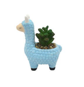 <span class=keywords><strong>Maceta</strong></span> <span class=keywords><strong>de</strong></span> cerámica esmaltada decorativa <span class=keywords><strong>de</strong></span> escritorio para el hogar, macetas 3D <span class=keywords><strong>de</strong></span> <span class=keywords><strong>unicornio</strong></span> pequeño pintado a mano para aplicaciones <span class=keywords><strong>de</strong></span> jardín - Product Image 3